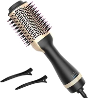 1000w hair dryer hot air comb blow dryer electric negative ion hair curler straightener 3 in 1 hair dryer brush styling tool