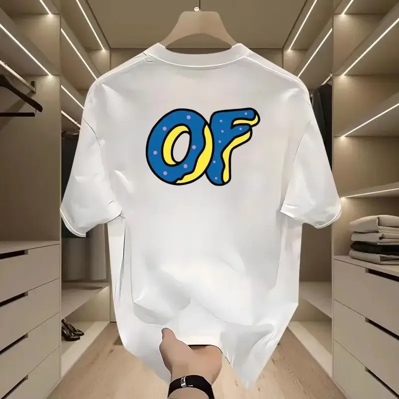 Мужская летняя футболка с коротким рукавом и круглым вырезом