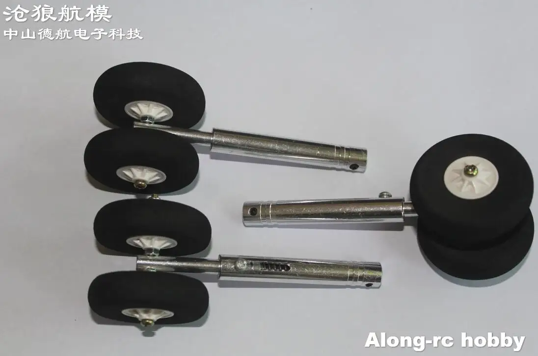 

3pcs MD 113mm Two Wheels Damping Function Landing Gear for Retractable RC Airplane DIY Models Hobby Repair RC Plane Part