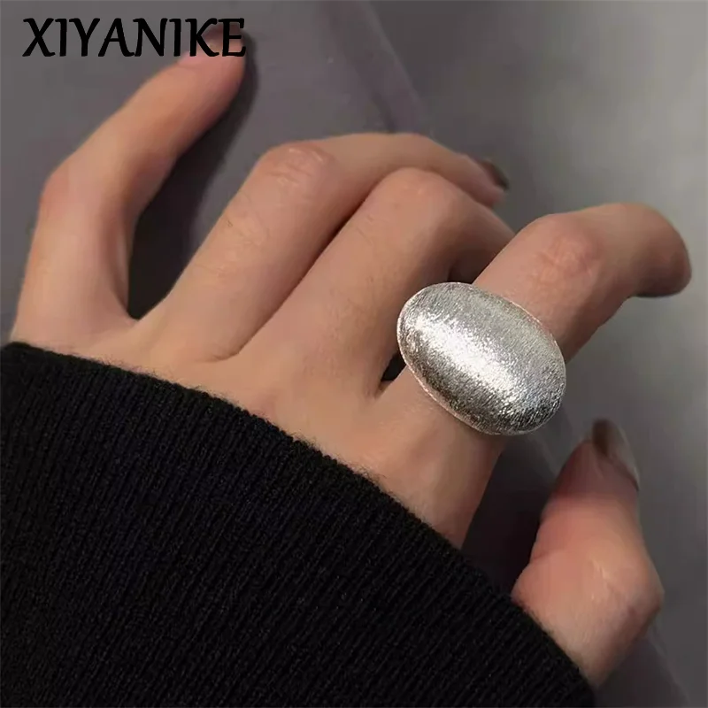 XIYANIKE Cool Shinning Brushed Ball Регульовані каблучки для пальців для жінок Панк Мода Нові ювелірні вироби Подарунок Вечірка Рок anillos mujer