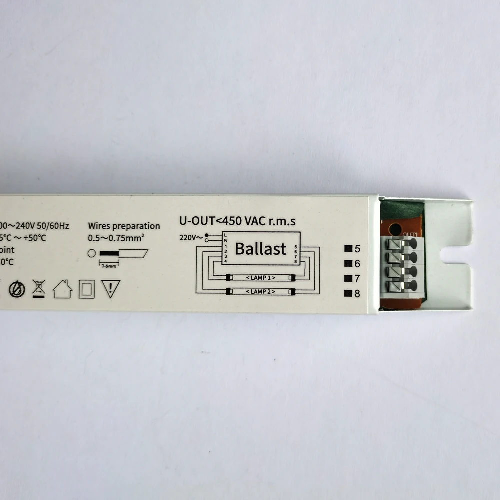 Высокомощная неоновая лампа T5 2x54 Вт 54 220-240 в 50/60 Гц флуоресцентная с мгновенным