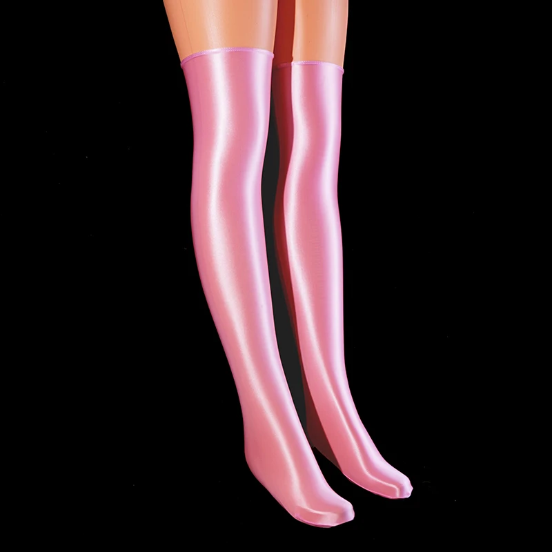 

Сексуальные глянцевые гольфы до колена, шелковистые высокие блестящие масляные атласные женские носки, японские гладкие чулки выше колена