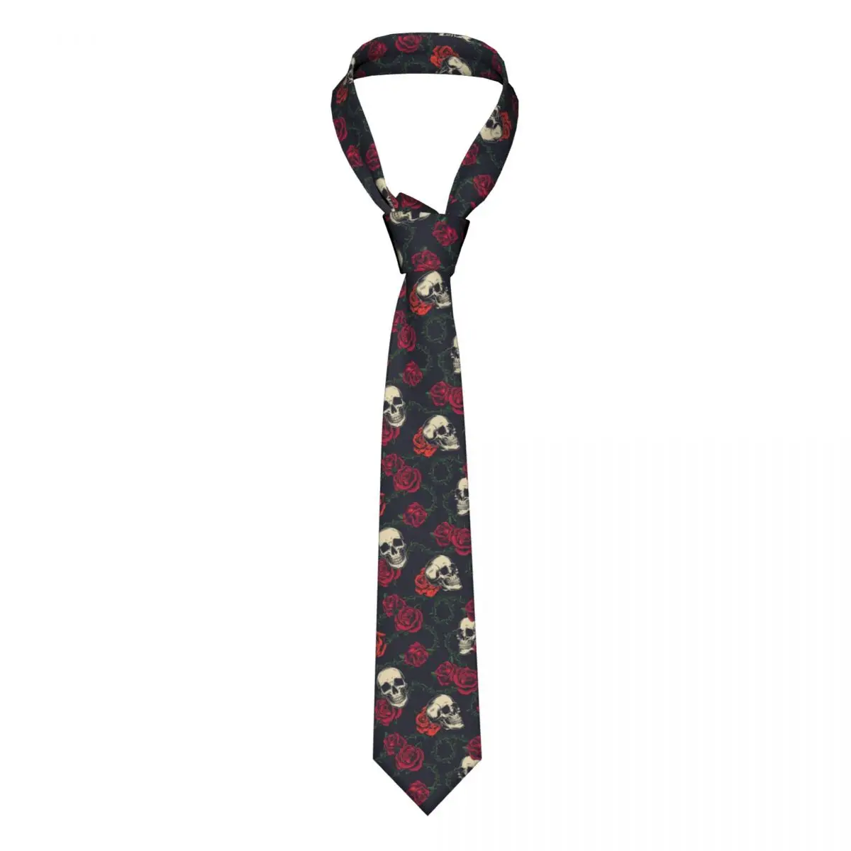 

Skulls And Roses Tie For Men Women Necktie Tie Clothing Accessories