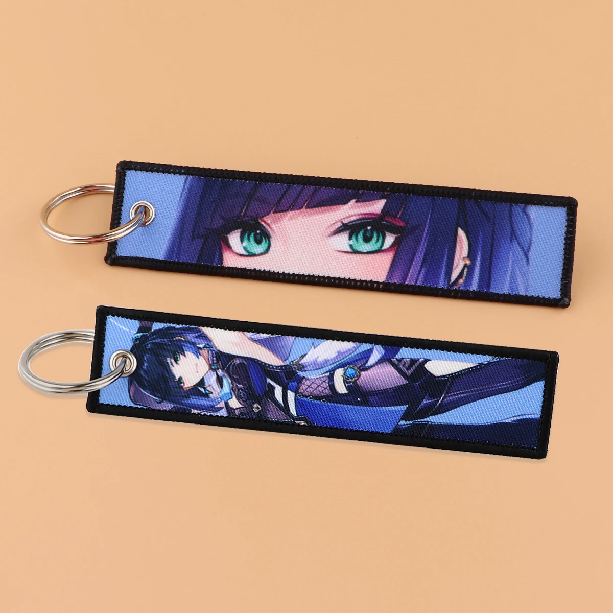 

Anime Embroidered Genshin Impact Keys Tag Keychains Jet Tag for Women Keyring Car Keys Cool Fashion Jewelry Accessories Gifts