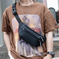 men fanny pack teenager outdoor sports running cycling waist bag pack male fashion shoulder belt bag travel phone pouch bags