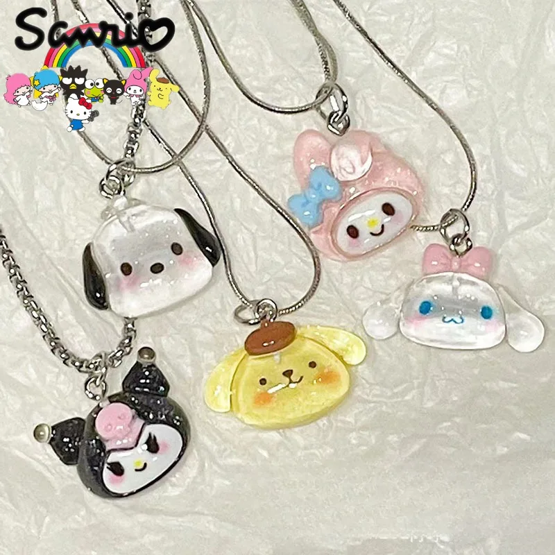 

Sanrio ожерелье Hello Kitty Kuromi Mymelody Cinnamoroll мультфильм подарок лучший друг ключицы цепи Kawaii отправить друзей студентов