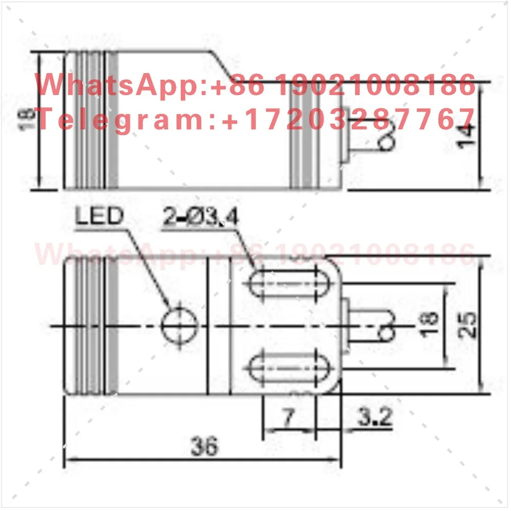 Датчик приближения LANBAO Square Proximity Switch LE18SF05DNO LE18SN08DNO NPN NO (art.: 3920dac2bbce8) - 3920dac2bbce8