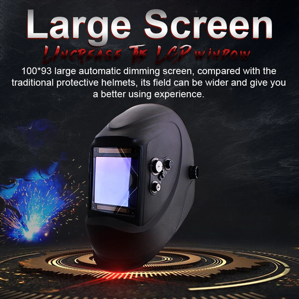 

DIN5-DIN13 Auto Darkening Welding Masks Large Window 4 Sensors Practical Welding Protective Masks