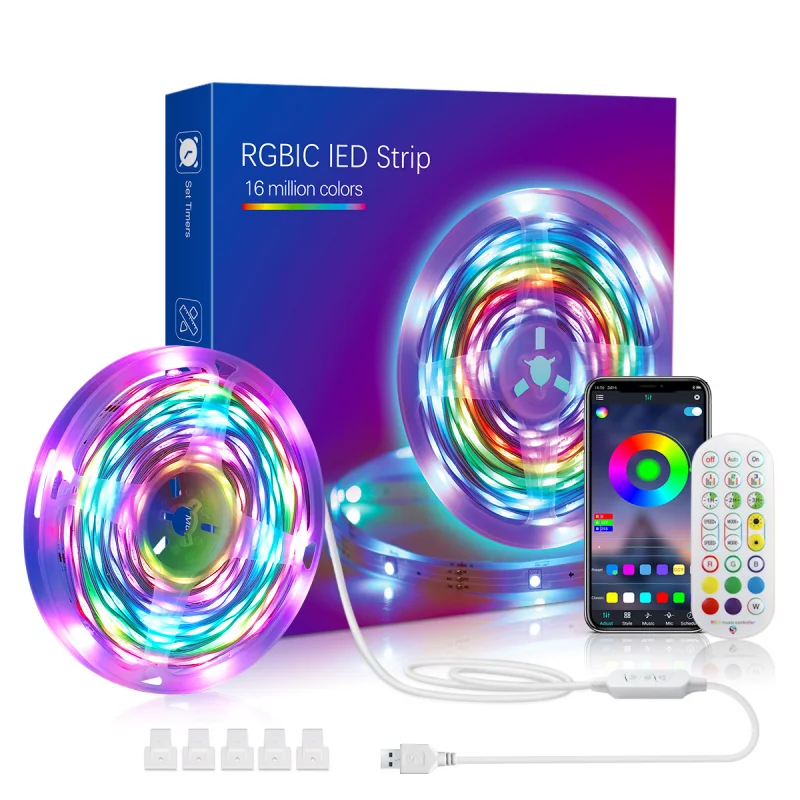 Светодиодная ленсветильник Dreamcolor Bluetooth управление музыкой через приложение RGBIC