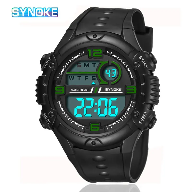 

SYNOKE Man Sports Watch LED Digital Waterproof Watches Fashion Multifunction Alarm Clock For Male Reloj Hombre