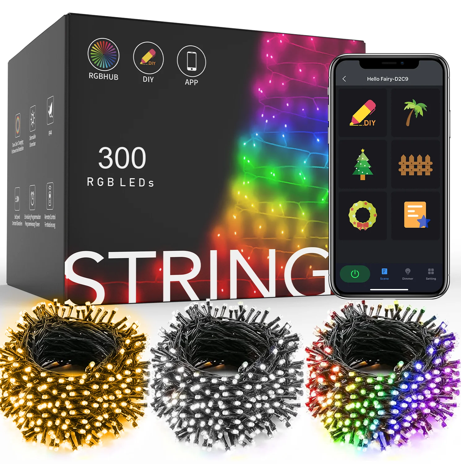 

Elenut 30 метров 300 LED гирлянда Bluetooth