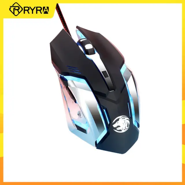RYRA Gaming Mouse Mute Mechanical Wired Mouse 2.4G Mute4 Buttons LED 3200 DPI USB Computer Gamer Mouse For PC Computer Laptop 1