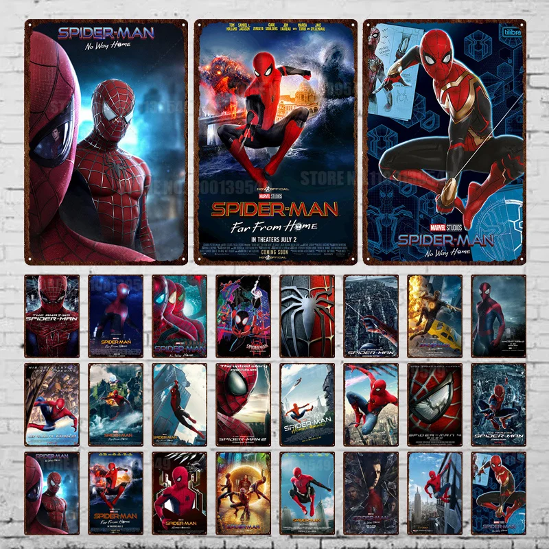 

Marvel Classic Spider Man Metal Sign Vintage Tin Plaque Retro Posters Cartoon Superhero Plates Wall Stickers Man Cave Cafe Decor