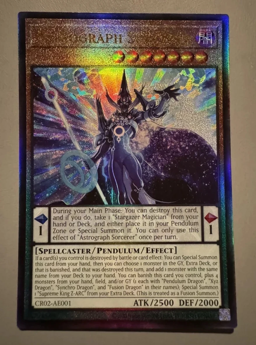 Yugioh KONAMI Дуэль Монстры CR02-AE001 Astrograph Sorcerer Ultimate редкая азиатская коллекция на
