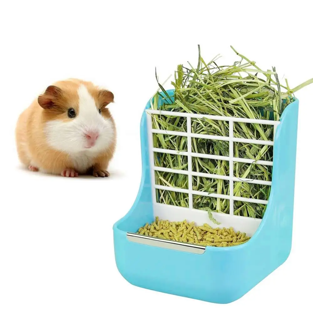 Grass Feeder Pet Feeding 2 in 1 Rabbit Guinea Pig Chinchilla Hay Rack Food Bowl | & Watering Supplies