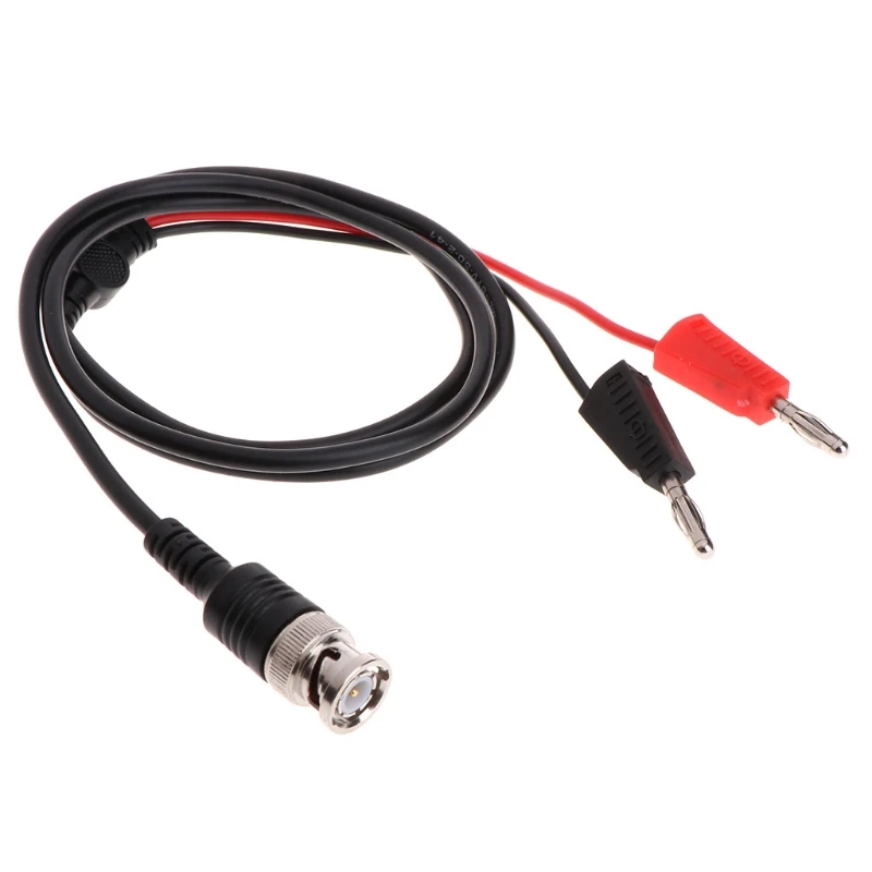

Coaxial Cable BNC Male to Dual 4mm Banana Plug Test Lead Stackable for Signal Generators Oscilloscope Video Surveillance