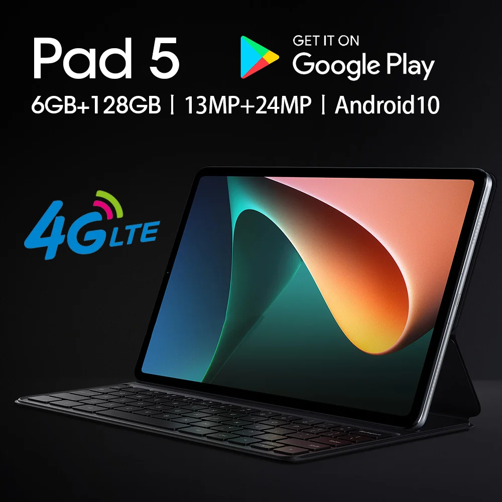 Планшетный ПК Pad 5 Android 10 Snapdragon 865 Google Play 11 дюймов 3G/4G Wi-Fi 6 ГБ 128 недорогой ноутбук WPS