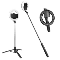 q05s 8inch ring light selfie stick tripod with remote and 3 color modes 9 adjustable brightness for tiktok youtube vlogs xiaomi