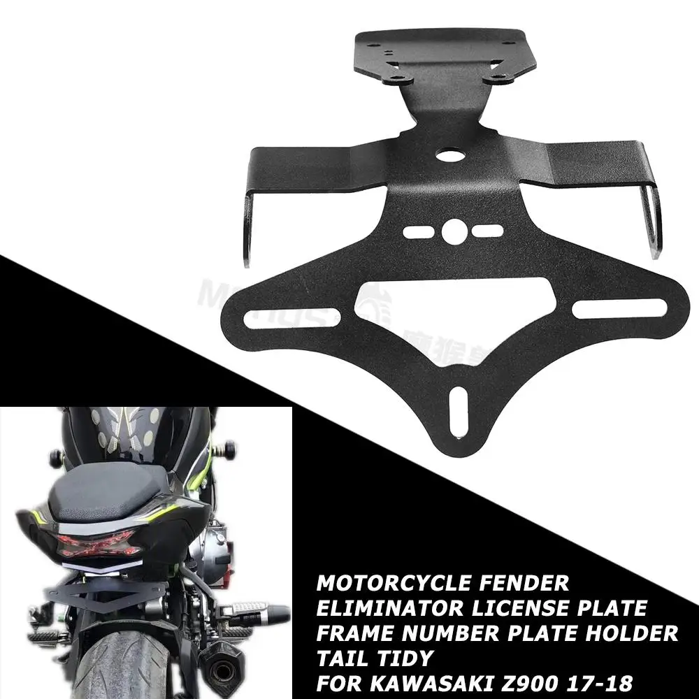 

Motorcycle Accessories For Kawasaki Z 900 2017 2018 License Plate Bracket Holder Universal Motorbike For Kawasaki z900 2017-2018