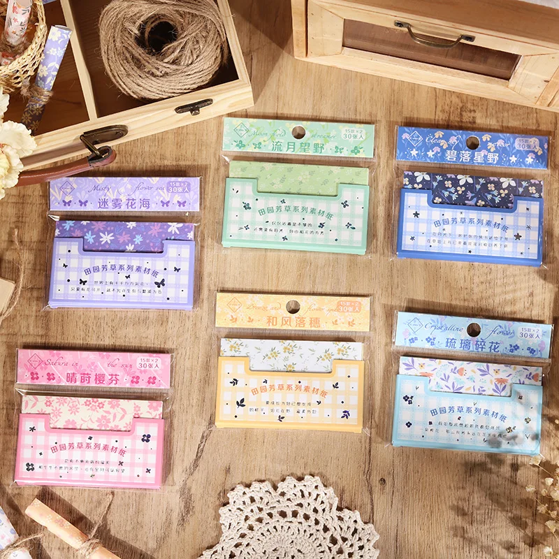 

6packs/LOT Idyllic herb series fresh message material paper memo pad