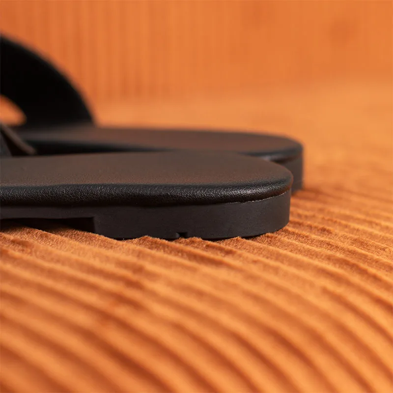 Women Slippers Genuine Leather New 2023 Summer Ladies Square Open Toe Flat Shoe Metal Decoration Sexy Beach Shoes