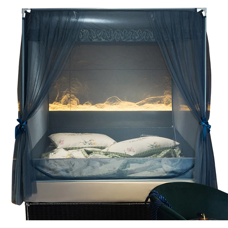 

Installation-Free Household Floor Mosquito Net Three-Door Ultra-Fine-Meshed Thickening Drop-Resistant Children's Bracket