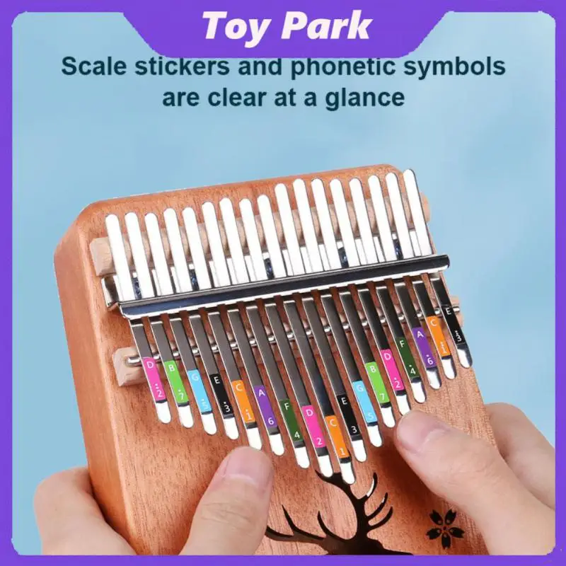 

17 Tone Five Finger Harp Self-adhesive 21 Tone Thumb Scale Stickers Environmental Friendly Thumb Piano Step Paste Phonetic Label