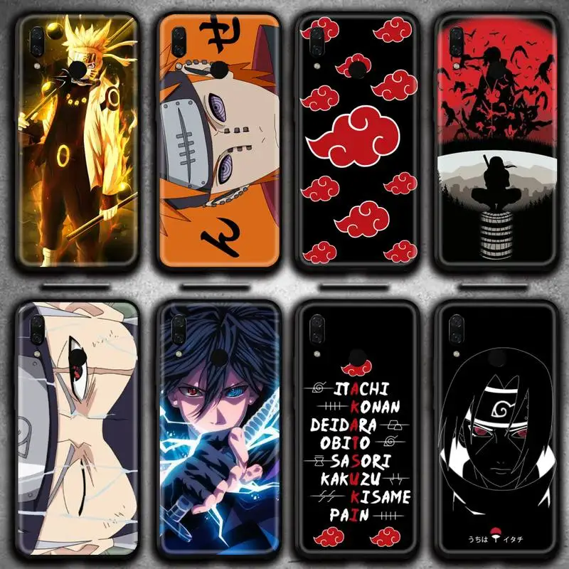 

Naruto Uchiha Sasuke Itachi Akatsuki Kakashi Phone Case for Huawei Y6P Y8S Y8P Y5II Y5 Y6 2019 P Smart Prime Pro