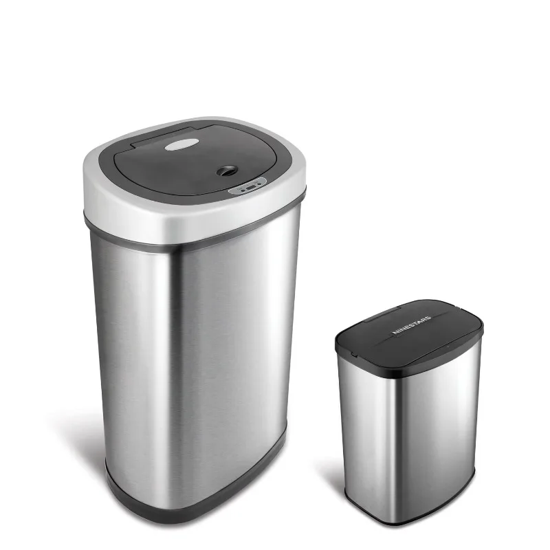 

Nine Stars 13.2 gal Motion Sensor Trash Can Combo, Fingerprint-Resistant Stainless Steel