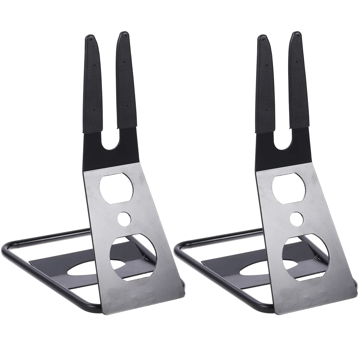 

2PCS Mountain Bikes Parking Racks Metal Cycling Repair Display Stand Floor Parking Rack Portable Arm Rack (Black)