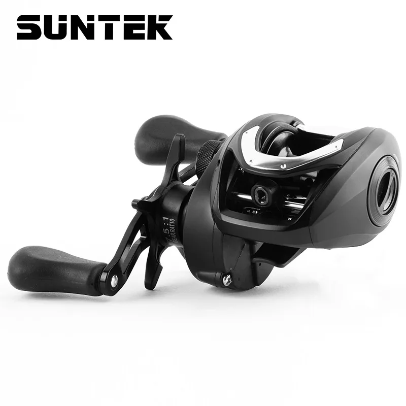 

Metal Reel 7.5:1 Gear Ratio Maximum Drag Bearings 4+1 10kg Baitcasting Reel with Aluminum Spool for Bait Freshwater Pesca