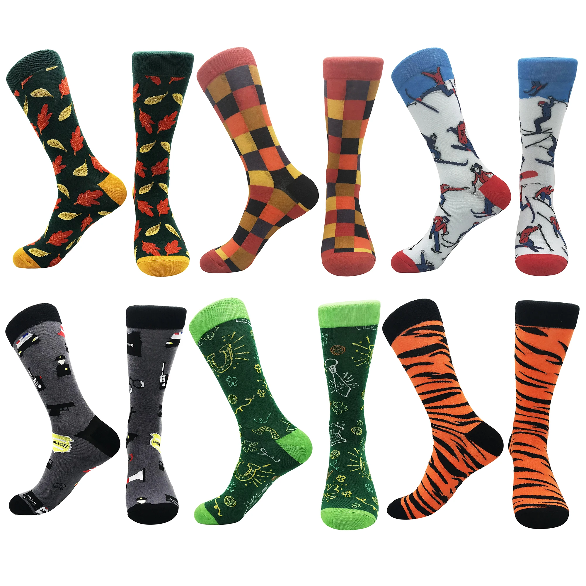 

2021 new cotton men's socks creative cool fun party skateboard women's socks personality comfortable breathable student socks