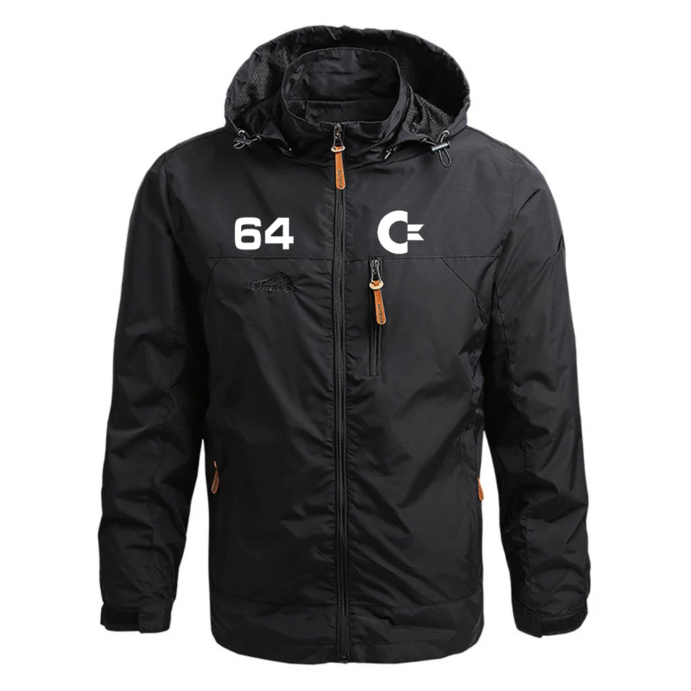 2022 Commodore 64 Men's C64 SID Amiga Retro 8-bit able Printing High Quality Hooded Windbreaker Autumn Jackets