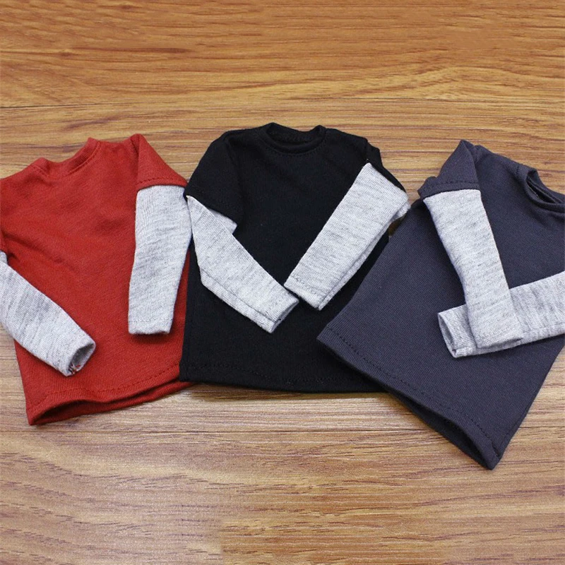 

1/6 Scale Male Soldier Trend Splicing Long Sleeve Sweatshirt for 12inch Action Figure Accessories Model