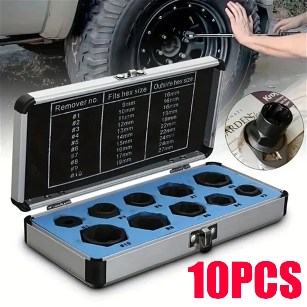 10 шт./компл. инструмент для снятия гайки болта автомобильный набор инструментов