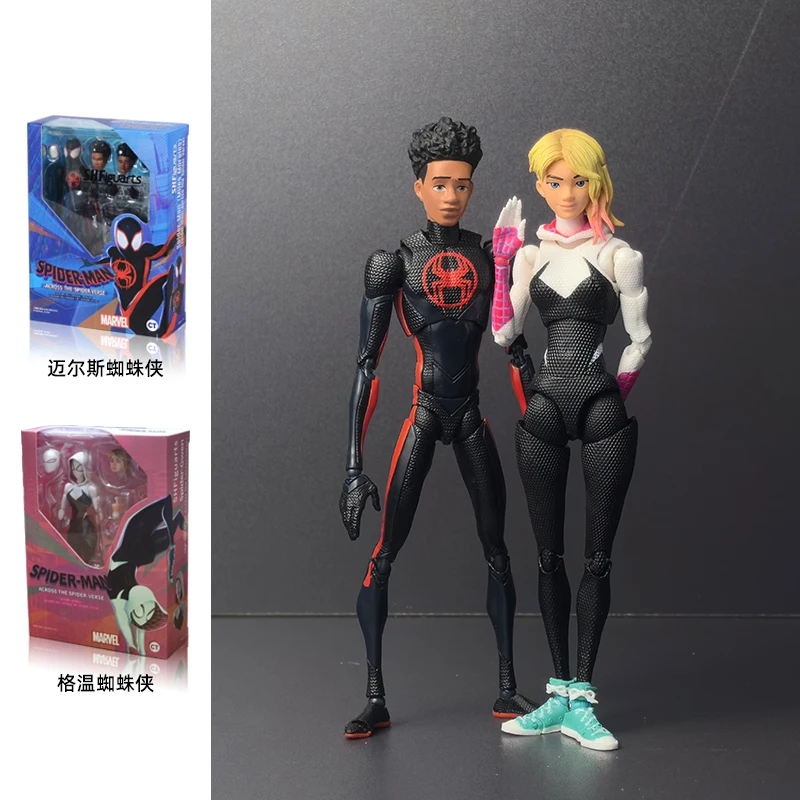 Фигурки Человек-паук Hottoys Marvel S.H.Figuarts Майлз Моралес Гвен Стейси через вселенные