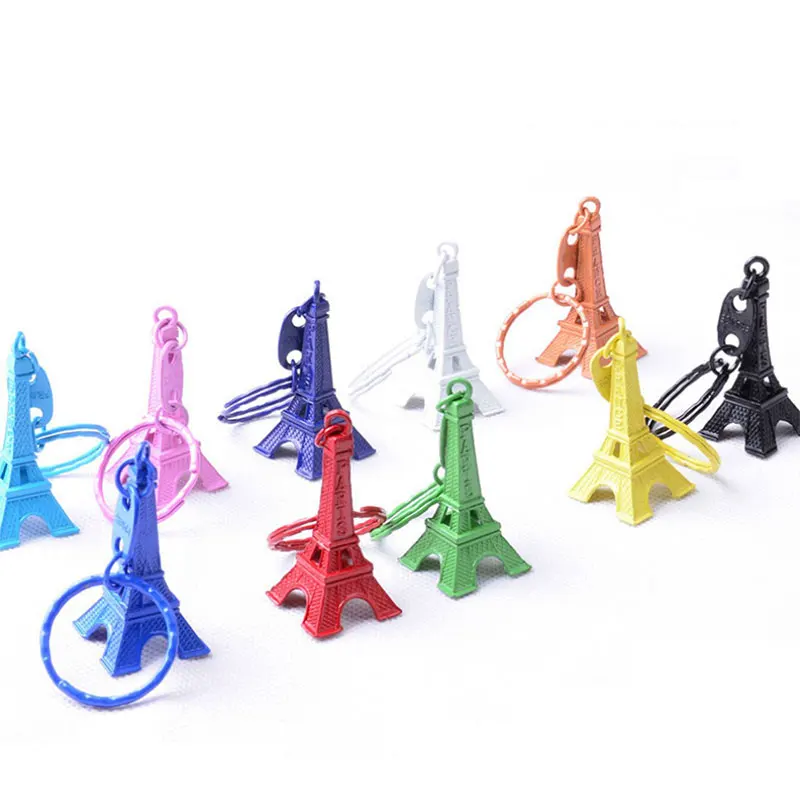 

100pcs Eiffel Tower Keychain For Women Vintage Tower Charms Key Ring Female Jewelry Souvenirs Gift