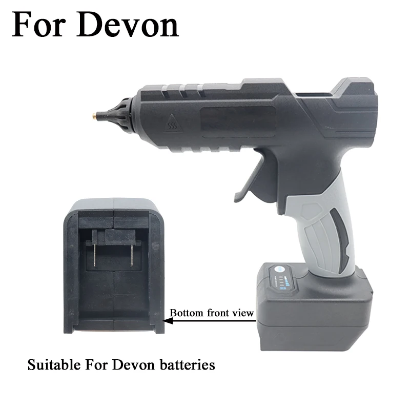 

Бытовой портативный беспроводной пистолет для термоплавкого клея Dewalt, Milwaukee, Makita, Bosch, литиевая батарея Devon 18 В