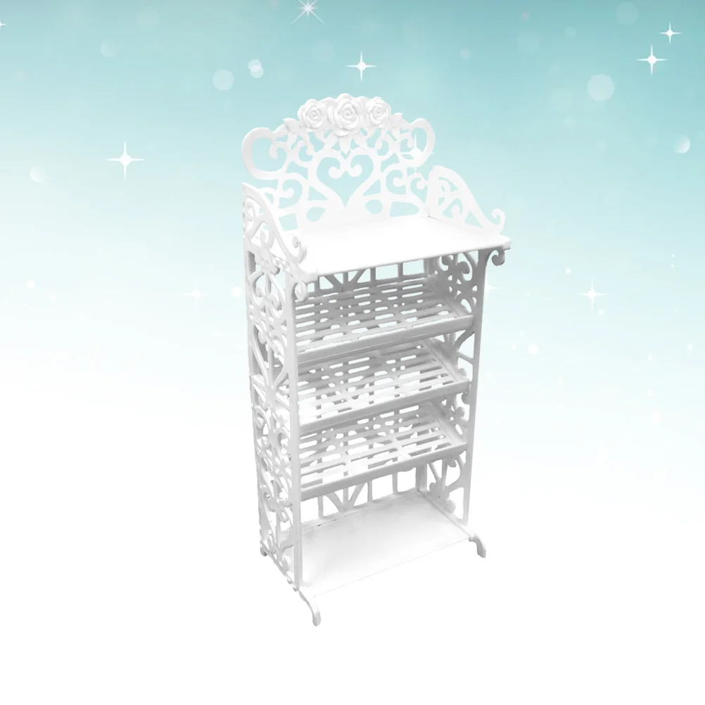 

Plastic Shoes Rack Doll Shoes Rack House Accessories for Dolls Furniture Children Toys Storage