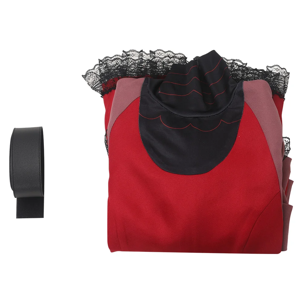 Мультфильм Фэнтези Рози Косплей Костюм Аниме Взрослые Женщины Платье Пояс