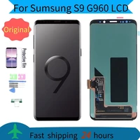 100original 6 9amoled display for samsung galaxy s9 lcd sm g960 g960f with frame touch screen digitizer assembly for s9 lcd