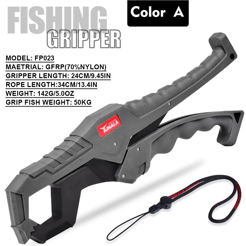 

YFASHION Glass Fiber Fish Gripper Waterproof Anti-rust Anti-corrosion Grabber Keeper Fish Clamp Fishing Gear With Lanyard