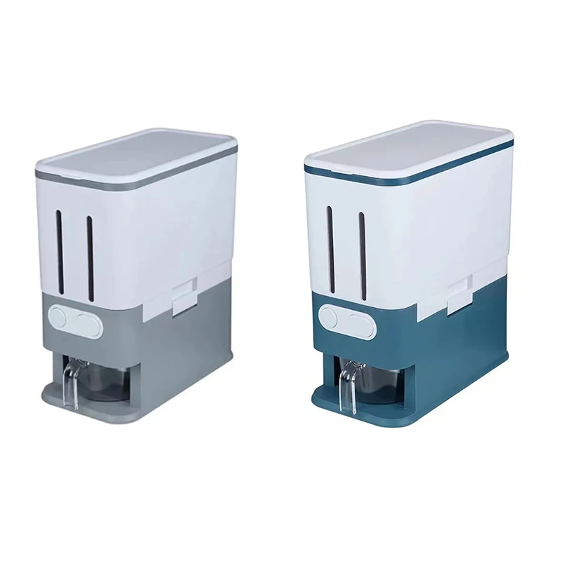 

Автоматическая герметичная коробка-дозатор для риса, влагостойкие контейнеры для хранения зернового порошка, пищевой контейнер для риса, 10...