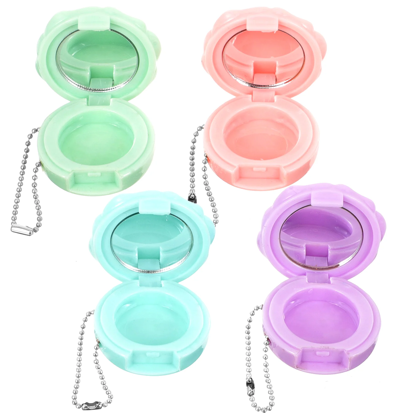 4 шт. круглая коробка для теней век пустые контейнеры макияжа чехол губной помады