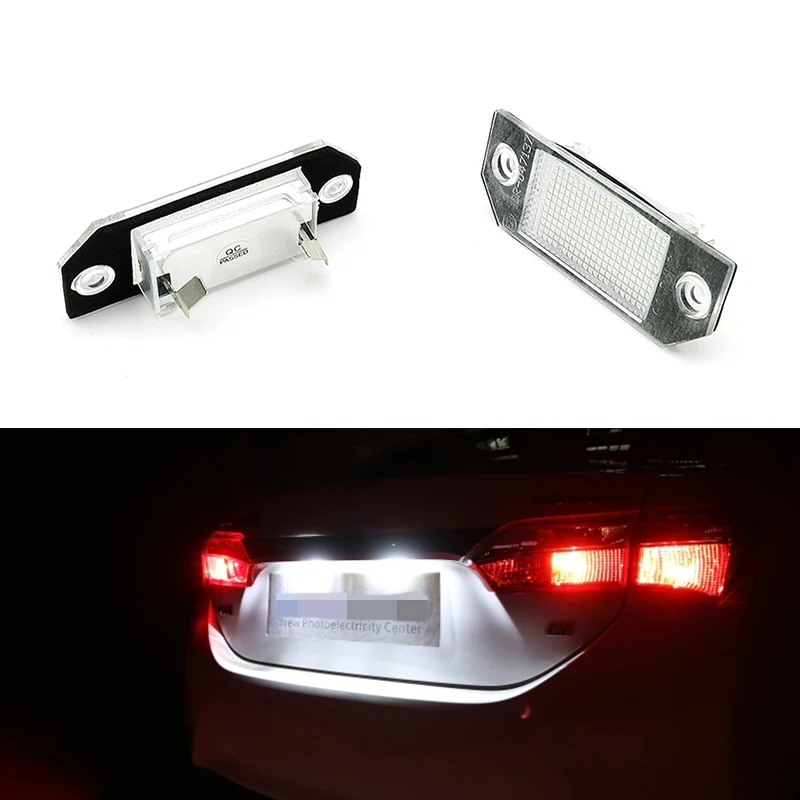 

2Pcs Car Error Free Xenon White LED License Plate Light Compatible With 2003-2010 For Ford Focus MK2 2 C-Max MK 1 MK1 Rear