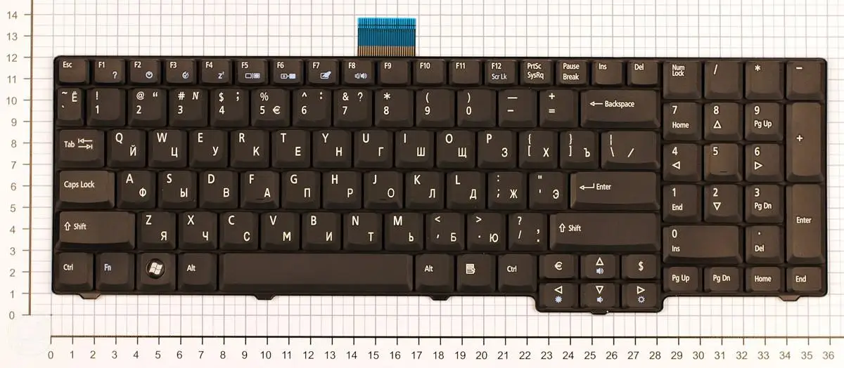 Клавиатура для Acer Aspire 7730G Черная длинный шлейф | Компьютеры и офис