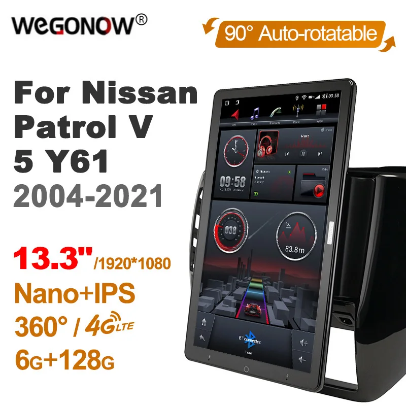 

TS10 Android10.0 Ownice Car Radio Auto for Nissan Patrol V 5 Y61 2004-2021 13.3'' No DVD support USB Quick Charge Nano 1920*1080