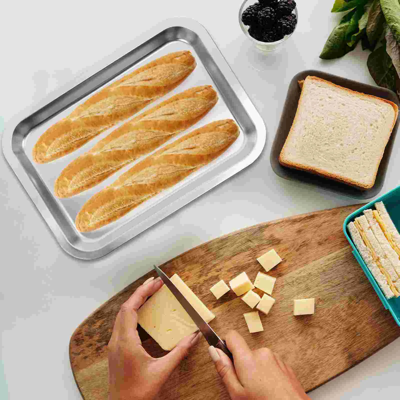 6 шт. квадратная пластина из нержавеющей стали сверхмощная форма для выпечки