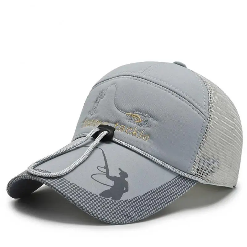 

Embroidered Unisex Fishing Hat 2023 New Uv Protection Outdoor Sport Hat Quick Drying Retro Fashion Fishing Cap Adjustable Buckle