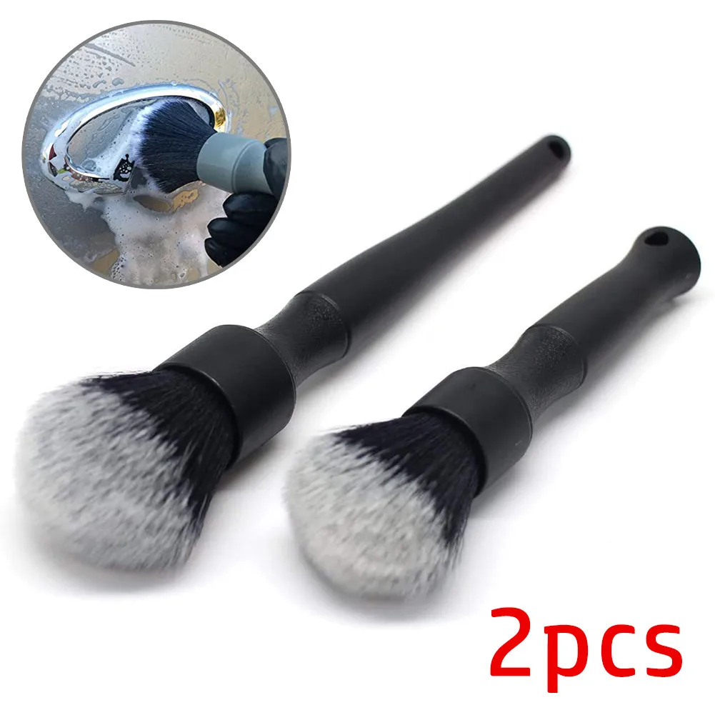 

1 Pair Plastic Car Cleaning Brush Ultra Soft Detailing Brush Detail Factory Set Interior&Exterior Car Dust Cleaner